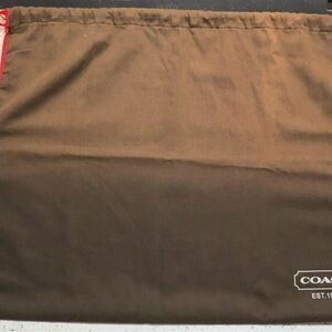 Coach Brown Dust Bag - Red Drawstring